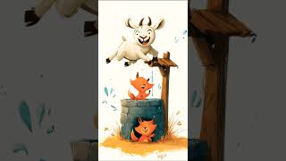 लोमड़ी और बकरा।the fox and the goat| cartoon story| cartoon video| #cartoon #shorts #moralstory