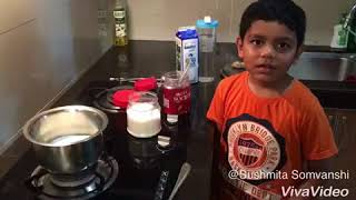 Vinayak making Ginger Tea