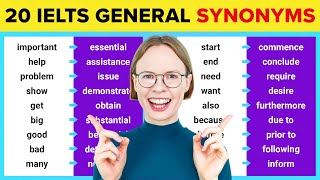 IELTS General Vocabulary Synonyms for the 20 Most Common Words