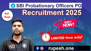 Big Update! SBI PO(Probationary Officers) Recruitment 2025 Out Now 🔥 | Apply Fast | Govt Alerts 24x7