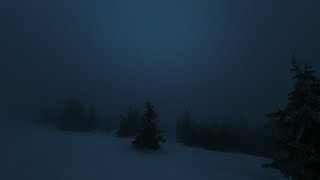 Winter Storm Deep in Mountains during Night | NO LOOP | 6 Hours of Real Wind and Silence Ambience