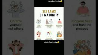 SIX LAWS OF MATURITY, #shortsfeed #winningminds @wisdominvoke6740 #motivationstatus 👏👏