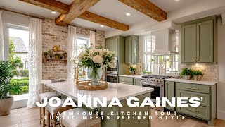 Joanna Gaines Farmhouse Kitchen Tour  Rustic Meets Refined Style