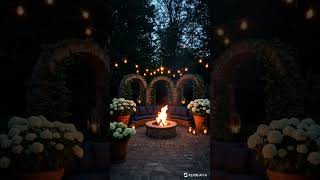 Magical Backyard Fire Pit Vibes: Ultimate Cozy Night! ✨🔥 #shorts