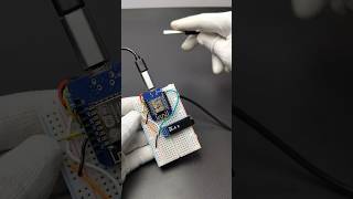 DS18B20 waterproof temperature sensor #electronics #esp32 #arduino #led #arduinoproject #iot