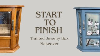 Start to Finish Thrifted Jewelry Box Makeover