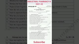 Industrial Pharmacy -II 2021-22 || Previous year question papers || B.Pharmacy 7 Sem|| BP702T ||Aktu