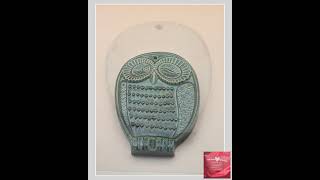 Vintage Ceramic Owl Glass Owl Trivet Green Owl Gifts Lover Antiques Vintage
