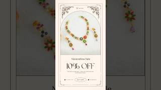 ✨ Navarathna Necklace – 9 Gems, 9 Powers | Timeless Indian Jewelry#NavarathnaNecklace #IndianJewelry