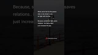 💔 When Silence Hurts More Than Words | Sometimes Fights Save Relationships 💭 #LifeLesson