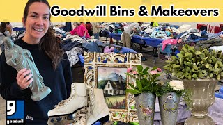 Thrift With Me Goodwill Bins - Vintage Home Decor & makeover trash to cash - reselling