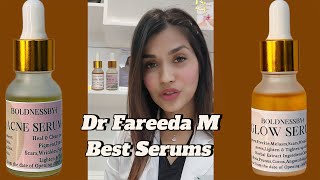 Best skincare routine recommended by Dr Fareeda l Acne serum and Glow serum #skincareproducts #skin