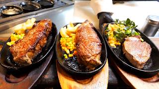 衝撃の和牛肉ラッシュ！１９歳からステーキ一筋３０年のシェフが魅せる鮮やかな鉄板捌き丨Japanese Street Food