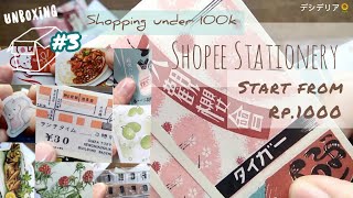 Unboxing Aesthetic Shopee Stationery Start from Rp.1000! #cheaphaul