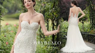 Style 11093 | Luxurious Strapless Beaded Flower Wedding Dress #BrydealoFactory