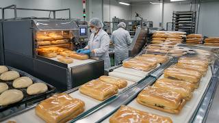 AMAZING SANDWICH ROLLS! Huge Bread Factory Process - Turkish Bakers
