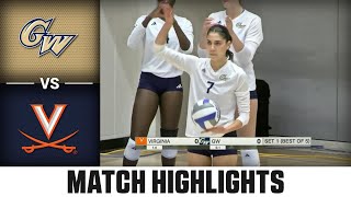 George Washington vs. Virginia Match Highlights | 2025 ACC Volleyball