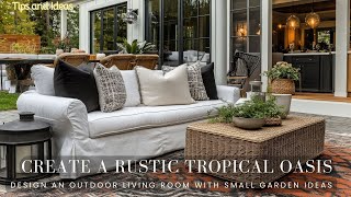 Create a Rustic Tropical Oasis: Design an Outdoor Living Room with Small Garden Ideas