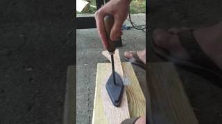 Wood Burning - Adrian College Logo Windsor Chair Crest