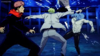 呪術廻戦 ►三人の戦士が命を懸けて激突する瞬間 !! 危険な転機が戦いを逃れられないものにする[ Jujutsu Kaisen Full HD ]