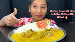 BIGBITE | EATING 😋BASMATI JEERA RICE, LOKI KE KOFTE WITH SALAD 🥗| EATING SHOW #asmrsounds #mukbang