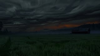 Field Barn Thunderstorm | Quiet Evening before the Rain | Calm Before the Storm | Study, Work