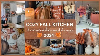 🍁NEW! 2024 🍁FALL KITCHEN DECORATE WITH ME! COZY FALL FARMHOUSE DECORATING IDEAS│FALL HOME DECOR 🍁