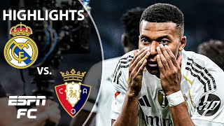 MBAPPE SCORES IN LALIGA OPENER 🔥 Real Madrid vs. Osasuna | LALIGA Highlights | ESPN FC