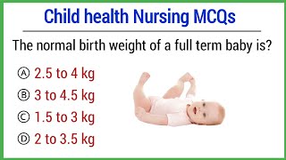 Child health nursing MCQ || Staff Nurse exam questions and answers