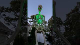 12 foot servo skeleton with scary head and led light kit 💀 #shorts #halloween