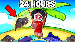 ブロックスフルーツで24時間釣り！珍しい魚をゲット！