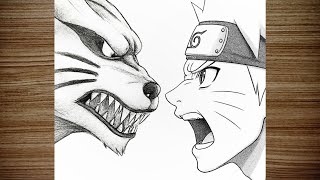 How to Draw Naruto and Kurama in Six Path Sage Mode | Step-by-Step Anime Art for Beginners