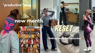 新しい月のリセット🍂 | 9月に向けてリセット、秋のショッピング、月間計画 *生産的* vlog