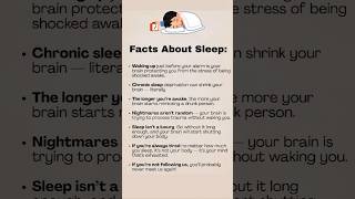 7 Scary Facts About Sleep They Never Taught You 🧠❌ #sleep #facts #shorts