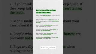 Psychological Facts About Human Behaviour 🤯 | Mind-Blowing Human Psychology | Wisdom_weave