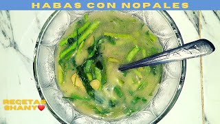 ✅Habas Con Nopales| Quedan deliciosas 😋 🤤 listas en 20 minutos 😱/Recetas de cuaresma ⛪