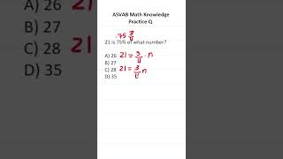 ASVAB/PiCAT 算数推理練習テスト Q: #percentage #acetheasvab with #grammarhero