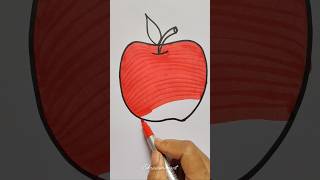 How to colour Apple 🍎 #Apple #fruitdrawing #fruits #Apple colouring