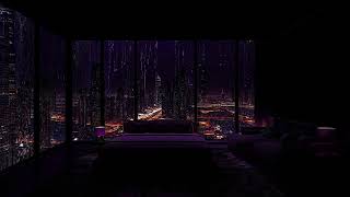 Relaxing Rain in New York City | Sleep Ambience with Gentle Rain and Night Lights | Rain Noise