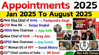 Appointment 2025 Current Affairs | Latest New Appointment 2025 Updated | Who is Who in 2025 Current