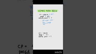 Selling price easy Trick in just second #time #maths #aptitude #ssccgl #bank #bts