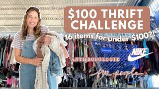 Thrifting on a $100 Budget | Thrift With Me |  Thrift Haul Try On