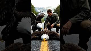 Kind Man Saves Eagle Couple #animals  #animalrescue  #wildliferescue #wildlife