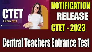 CTET Notification Release For Teachers entrance test #ctet #notification #released #teacher