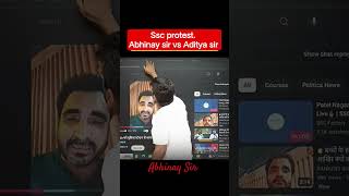 ssc protest abhinay sir vs Aditya sir #ssc #sscprotest