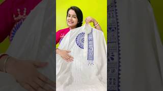 Fabric painting on Panjabi|White Panjabi design|Hand painted Panjabi #shorts #worldofpreyosee #art