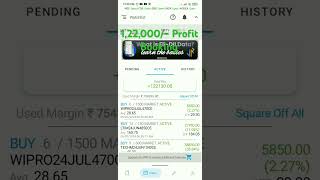 How I Made 1,22,000 Rupees in Profit Today (Stock Market),#optiontrading ,#stockmarket ,#profit