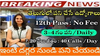 సర్టిఫికేట్ ఉంటే చాలు ఉద్యోగం మీకే || work from home jobs || Telecalling operations jobs | in telugu