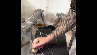 How to create a faux marble top using chalk paint