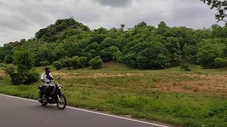 Bike trip along greeny road